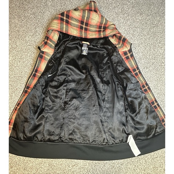 Burton DryRide Full Zip Hooded Plaid Vest Women's Size Medium Flannel Lined - Picture 4 of 9
